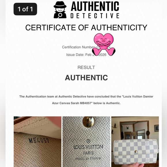 Louis Vuitton Damier Azur Sara Long Wallet - Picture 16 of 17